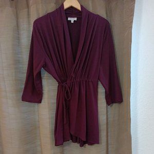 Women's Prescott Purple Stretchy Wrap & Tie Cardigan Size 2X